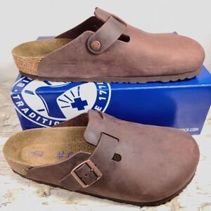 Boston Soft Footbed Oiled Leather Habana Brown size 43 Regular/Wide